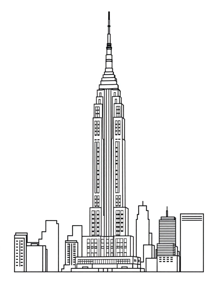 The empire state building in nyc