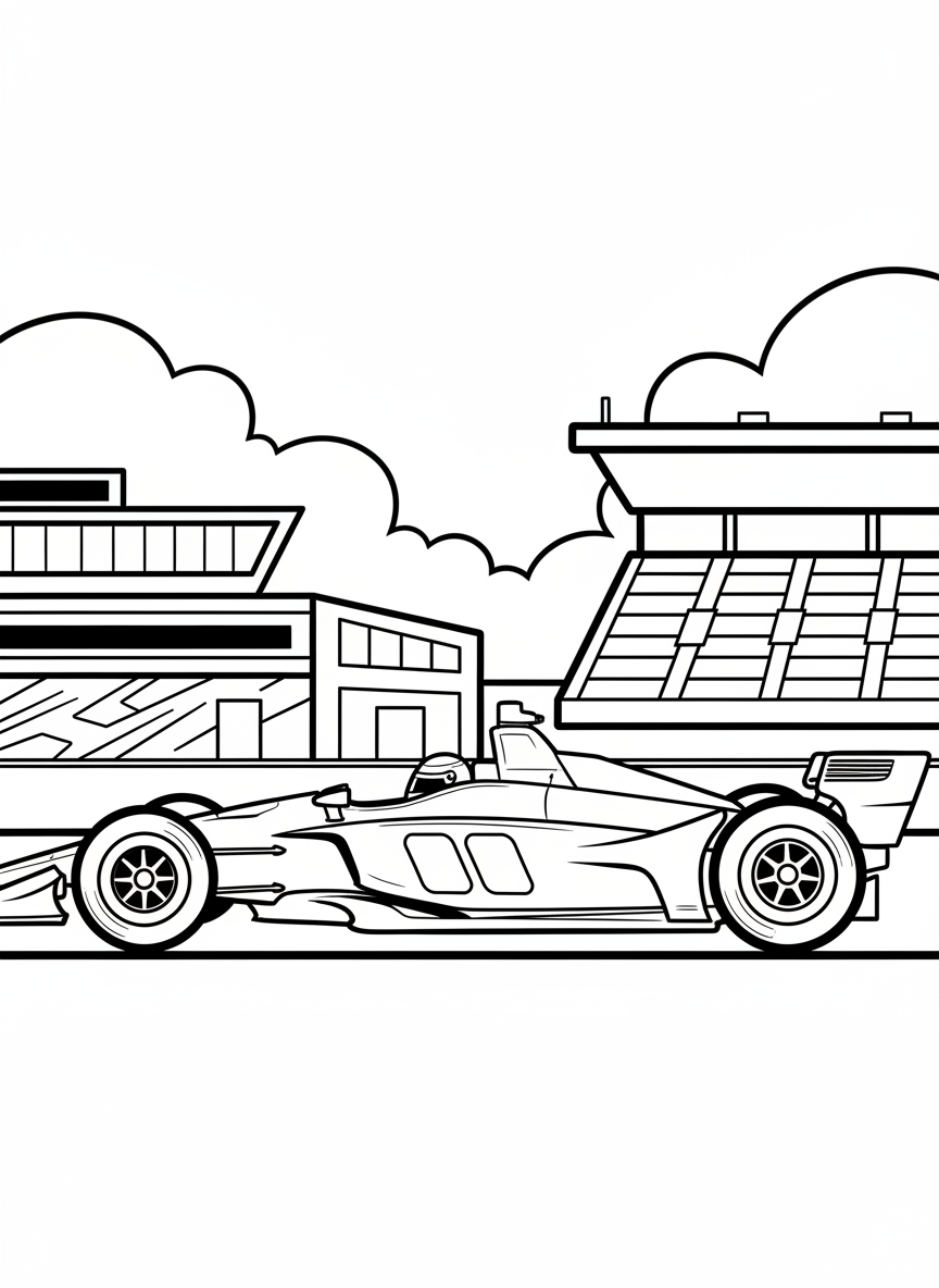 Side view of an Indy car showing the exposed wheels, aerodynamic wings, and streamlined body with number decals clearly visible.