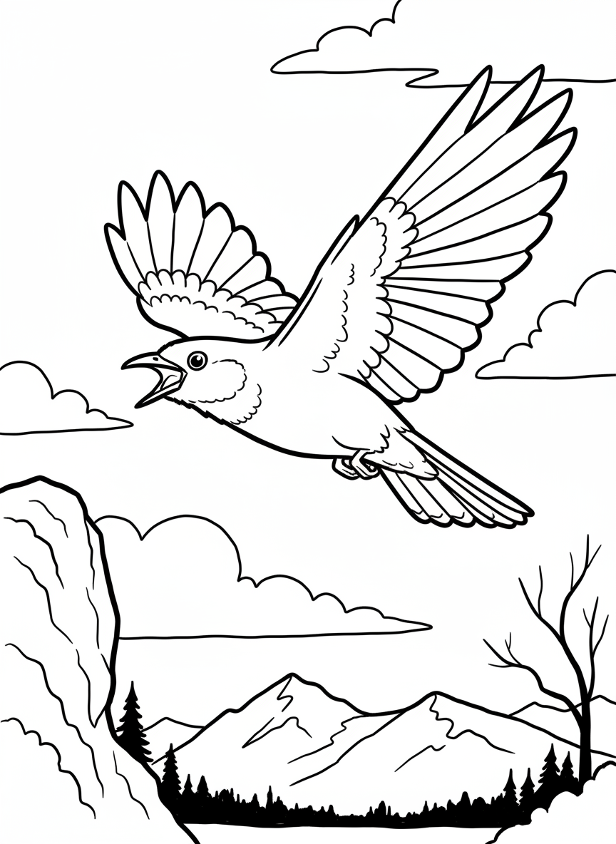A nighthawk bird soaring through the sky with pointed wings and distinctive white wing patches visible.