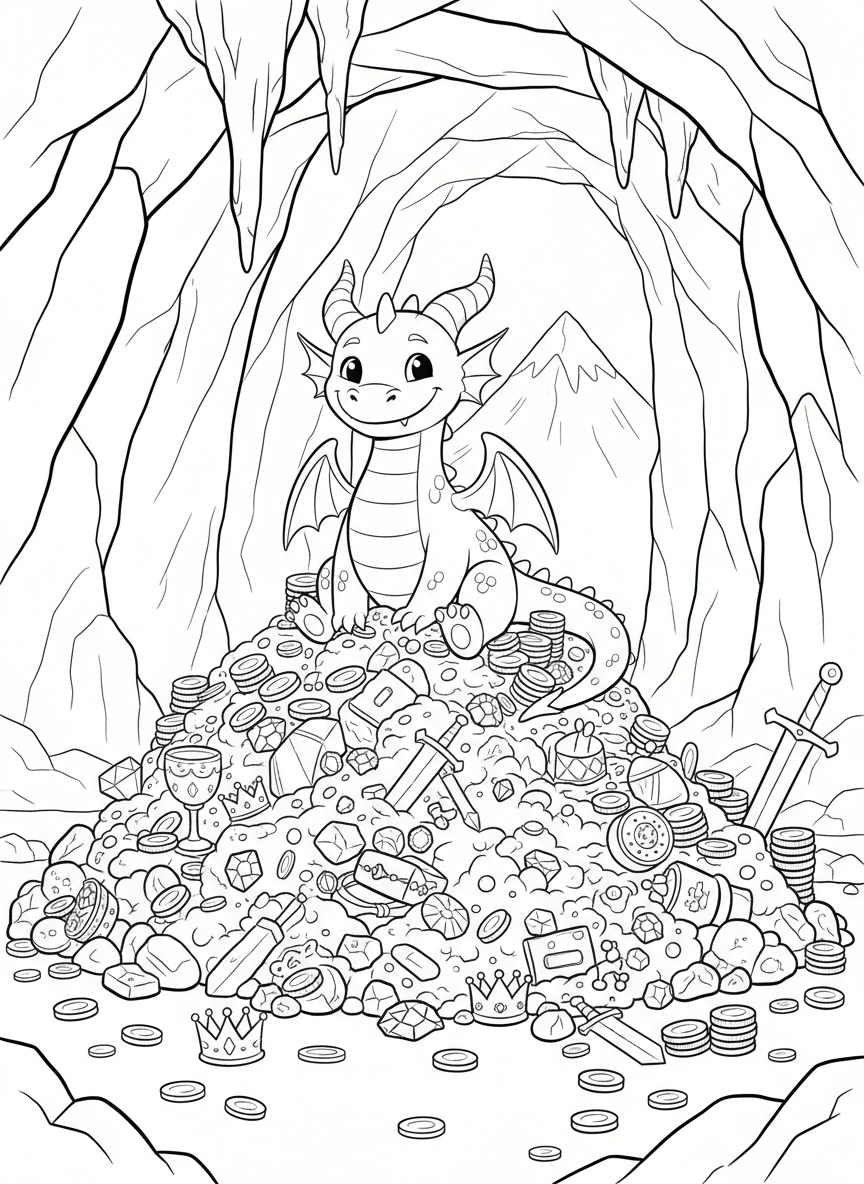 Mythical Creatures coloring page preview