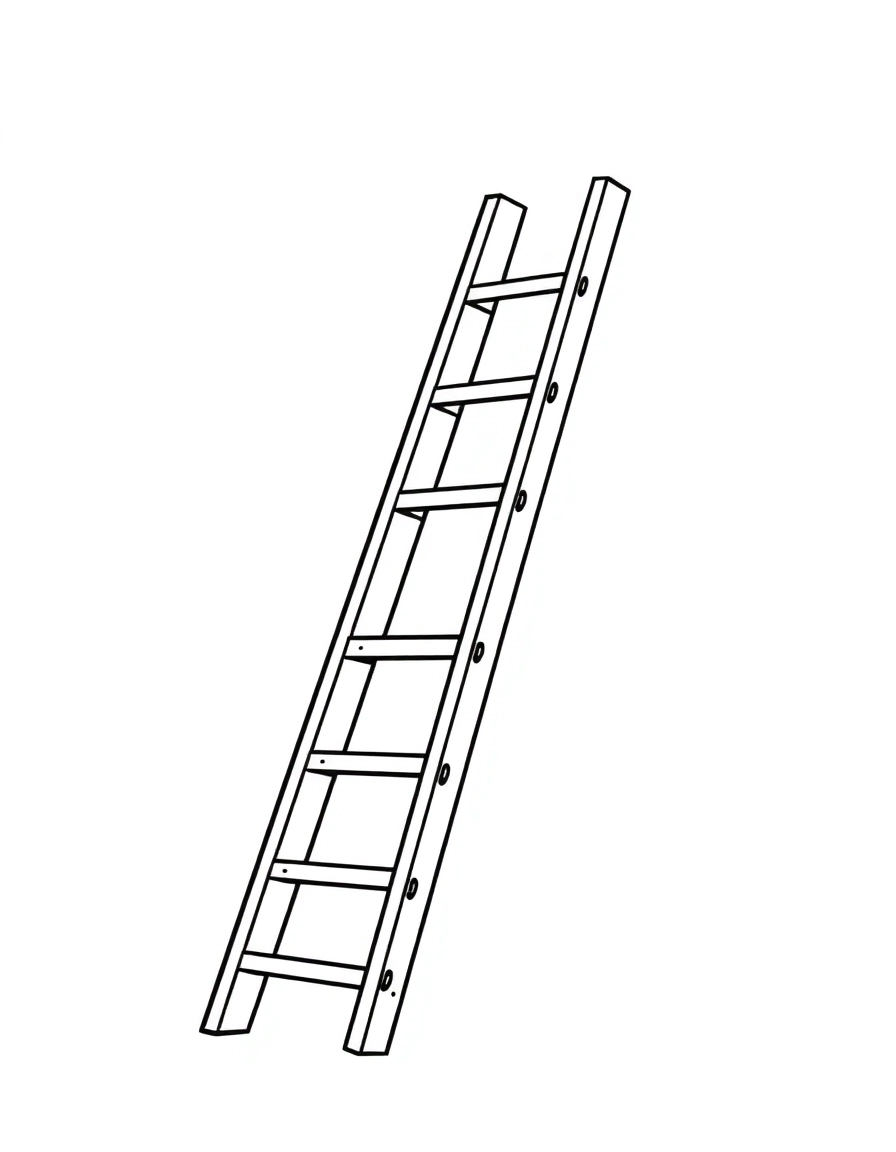 ladder leaning