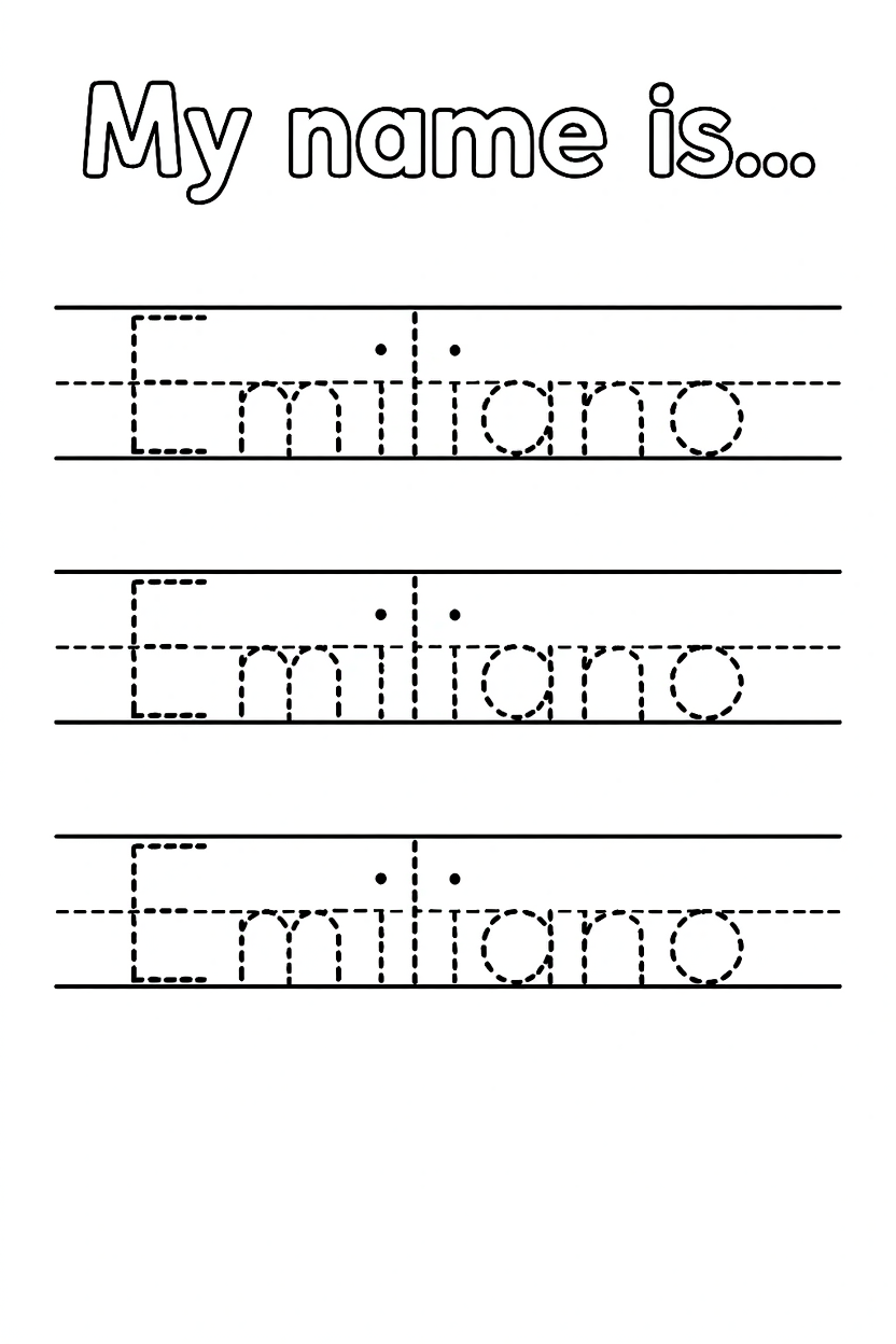 remove the "Emiliano" at the bottom of the page