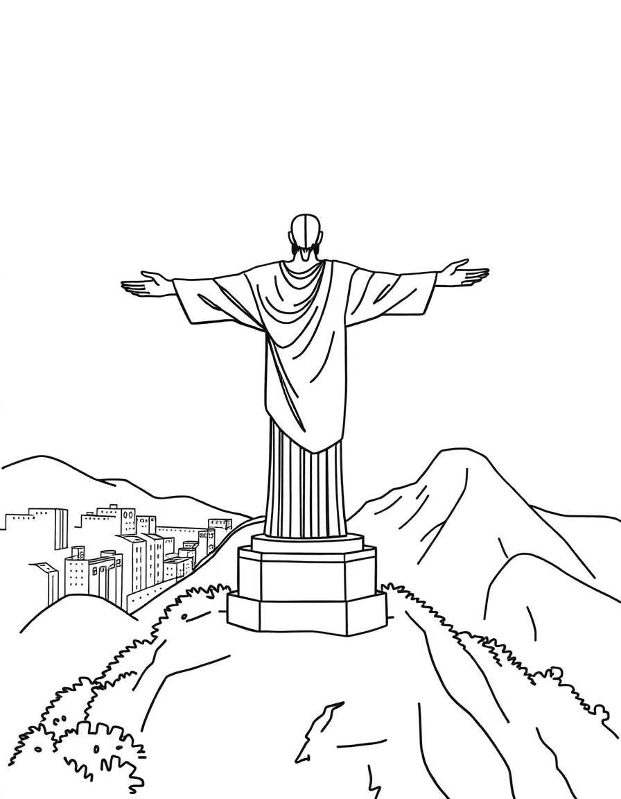 Christ the Redeemer statue overlooking Rio de Janeiro from Corcovado Mountain