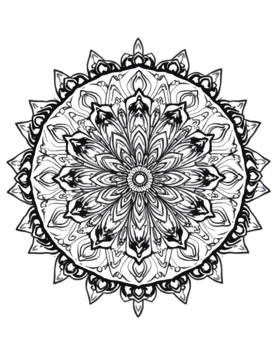 line pattern mandala