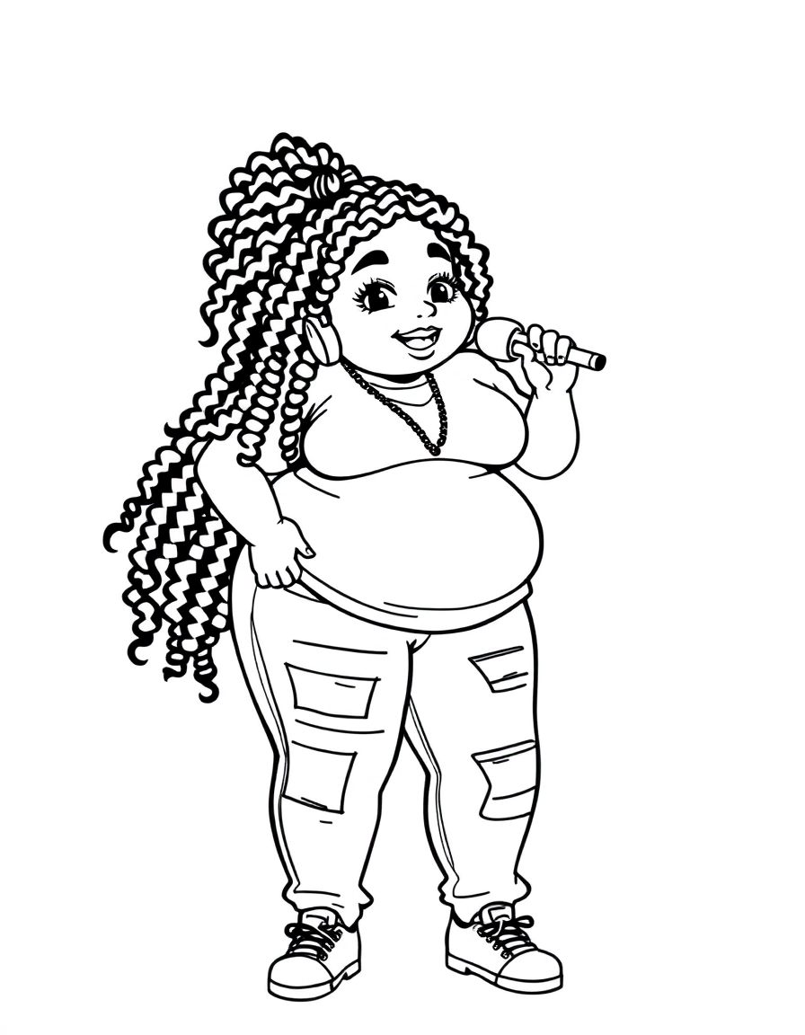 African American fat female who raps music