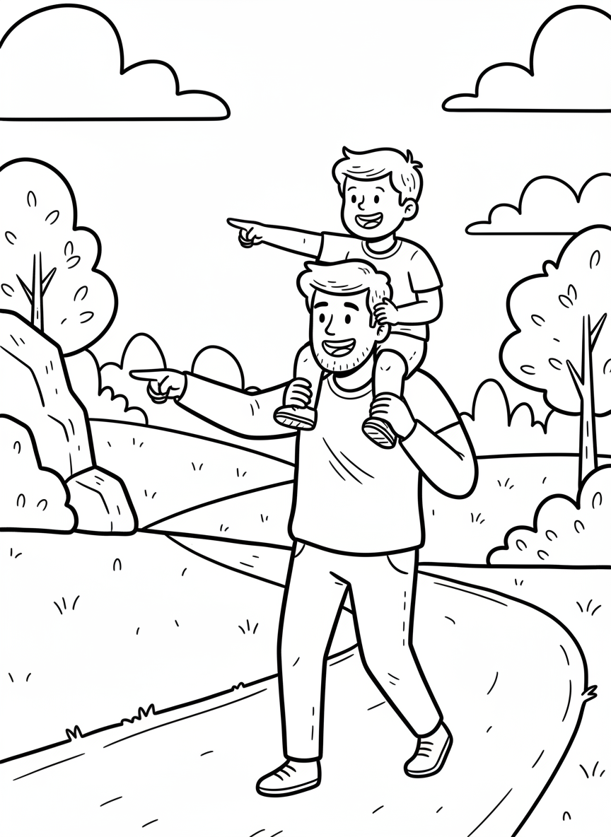 Father's Day coloring page